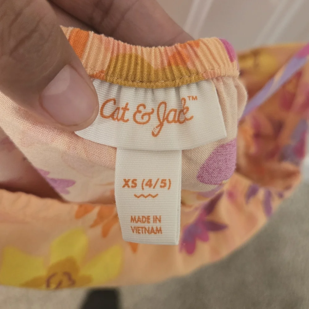 Cat & Jack Tiered Maxi Dress in Orange‎ and Pink for Resort Wear
